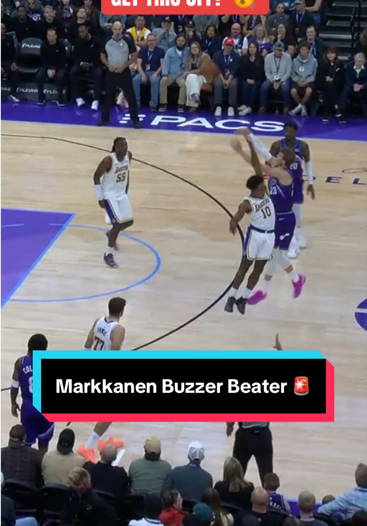 Lauri Markkanen banks in the wild three to beat the 1Q buzzer with .07 left on the clock ⏰ 