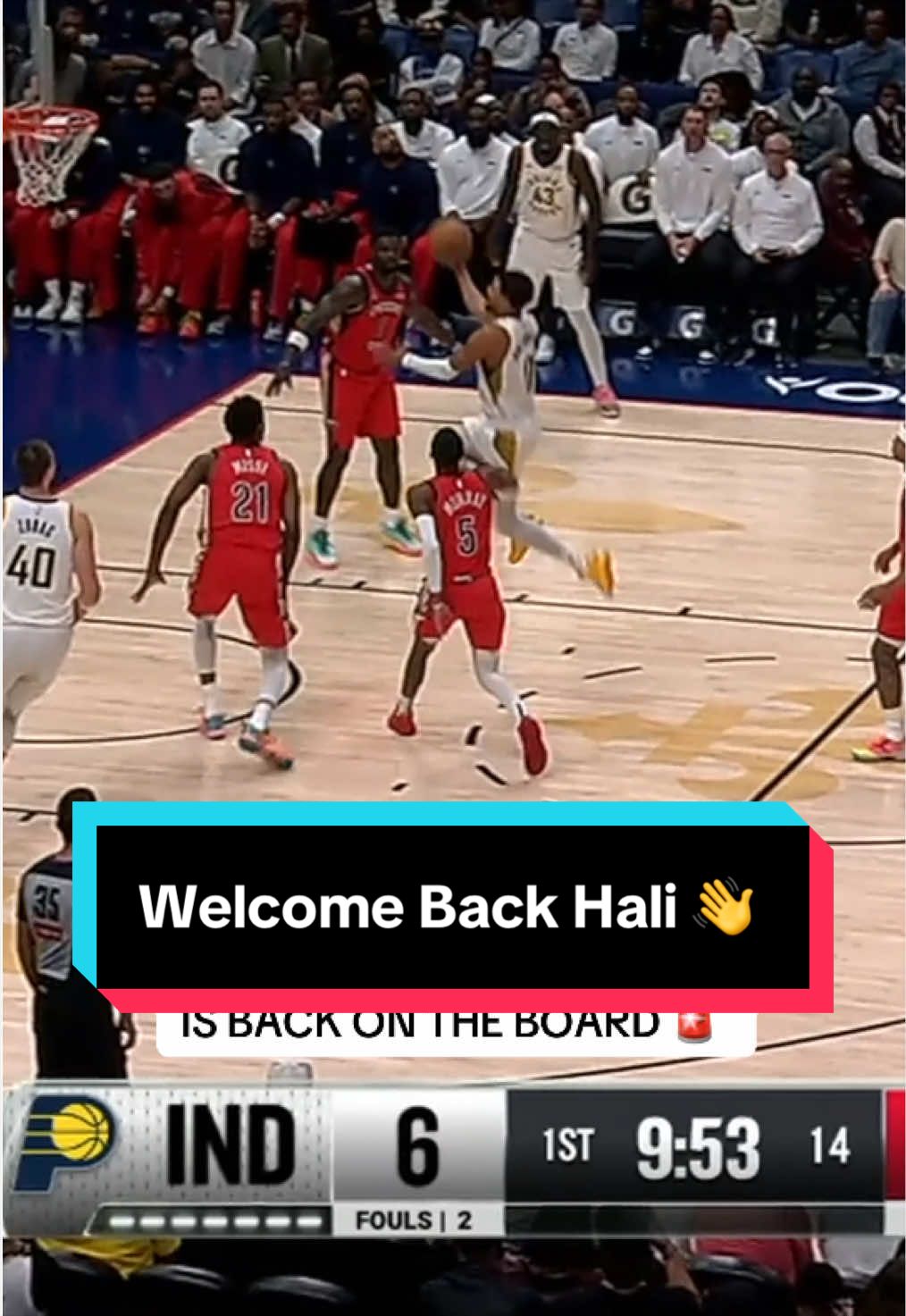 Haliburton hits the runner for his first bucket back 💪 