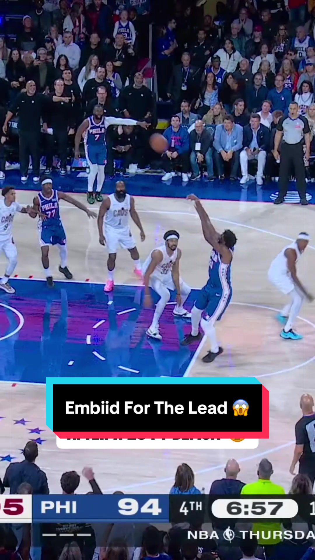 Joel Embiid hits the jumper to give the Sixers their first lead of the night 🤯 