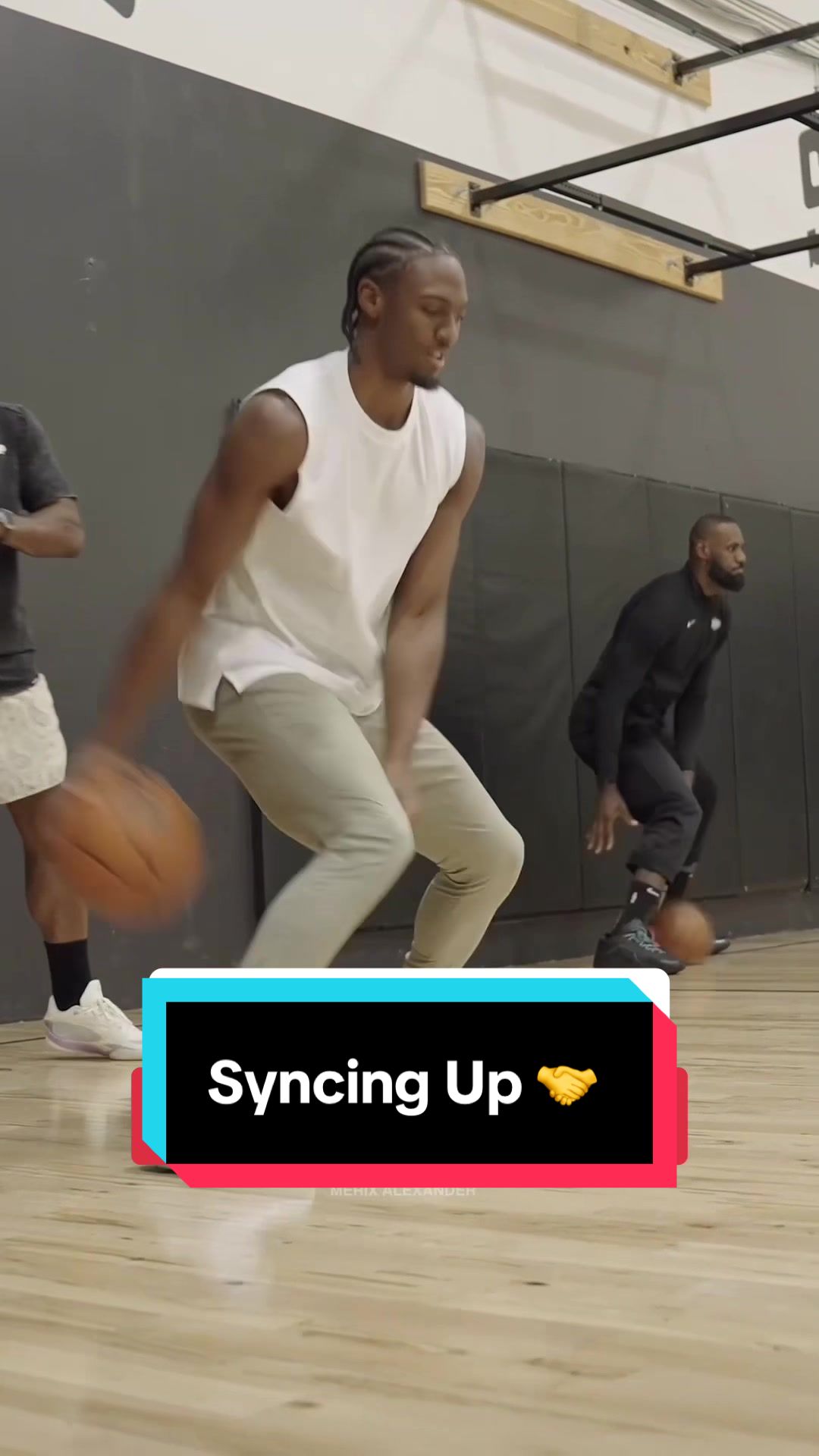 @Philadelphia 76ers teammates Tyrese Maxey and LeBron James show off their chemistry in the lab 🧬 