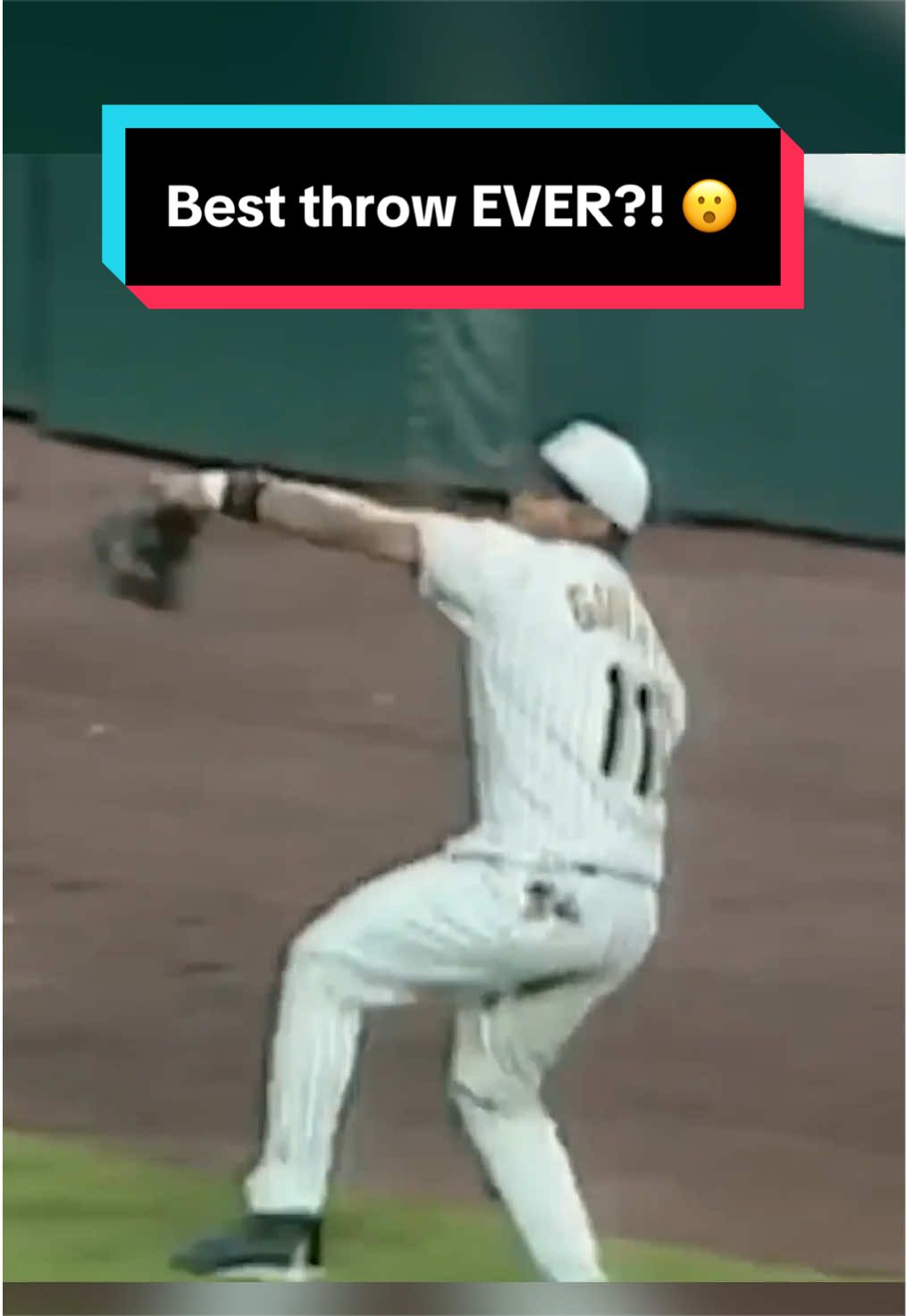 When Jose Guillen unleashed this otherworldly throw from the warning track all the way to third base on the fly 🤯