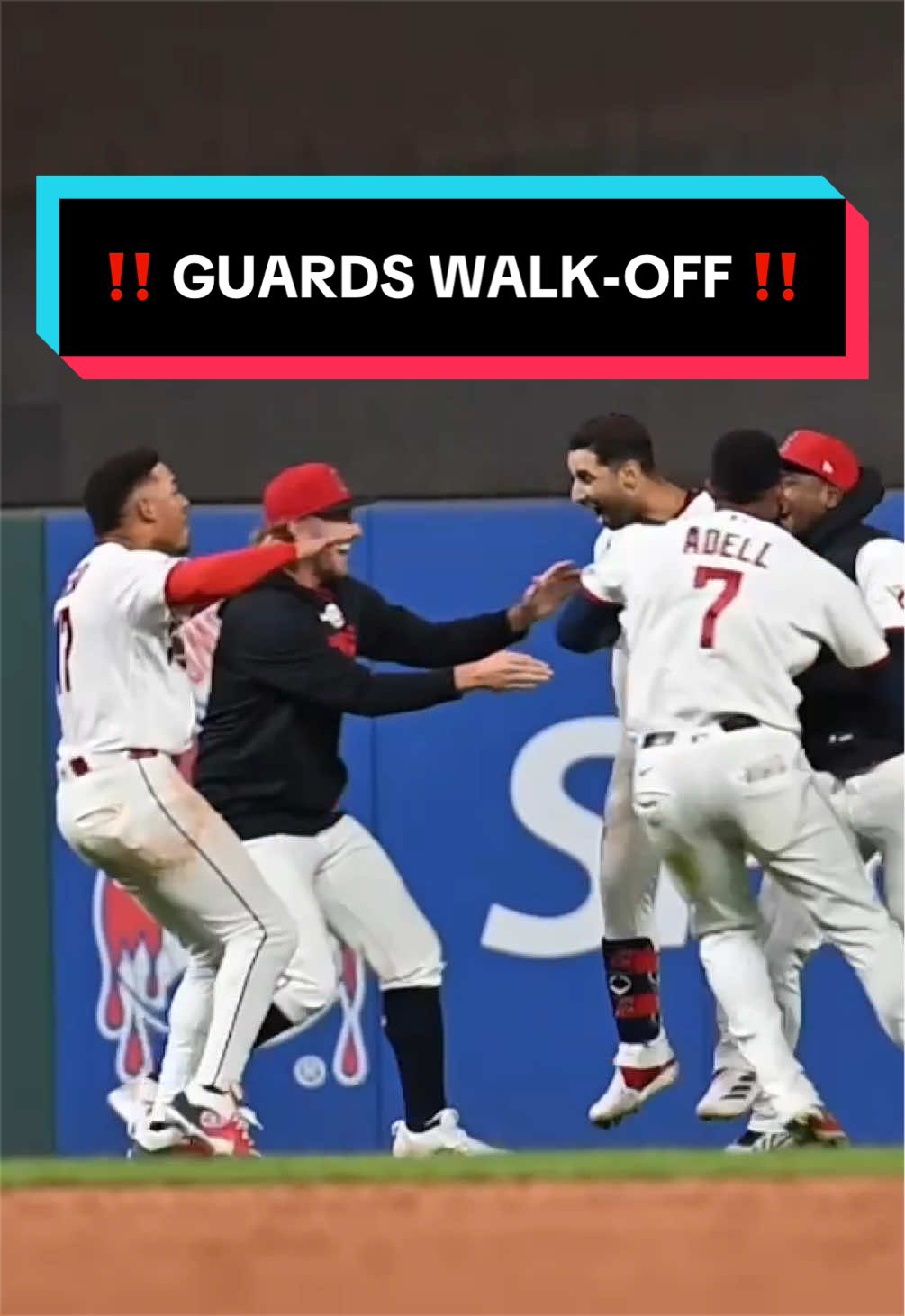 Brayan Rocchio is the walk-off hero for the @Cleveland Guardians again! 