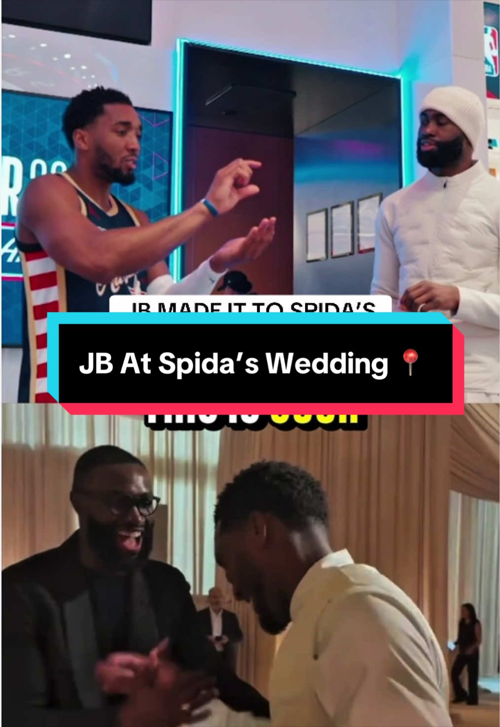 Jaylen Brown claimed he didn't get an invite to Donovan Mitchell's wedding...but rest assured he wound up making it this summer 😂