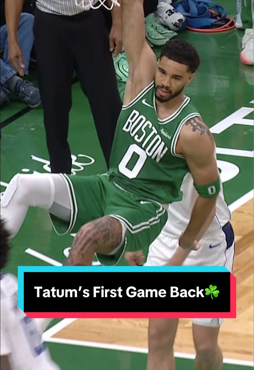A long awaited moment from last season…the return of Jayson Tatum ☘️ 298 days after tearing his Achilles, JT dropped a near TRIPLE-DOUBLE in his season debut at home in March 🤯 