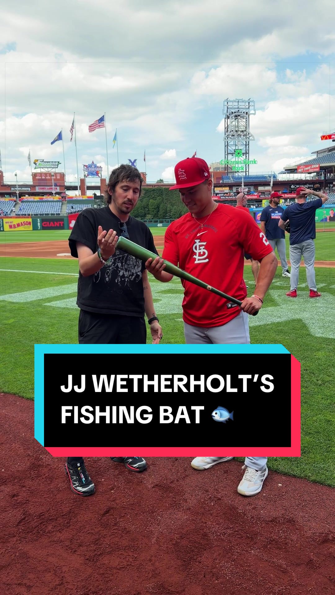JJ Wetherholt loves fishing so much, his baseball bat is literally a fish 🎣