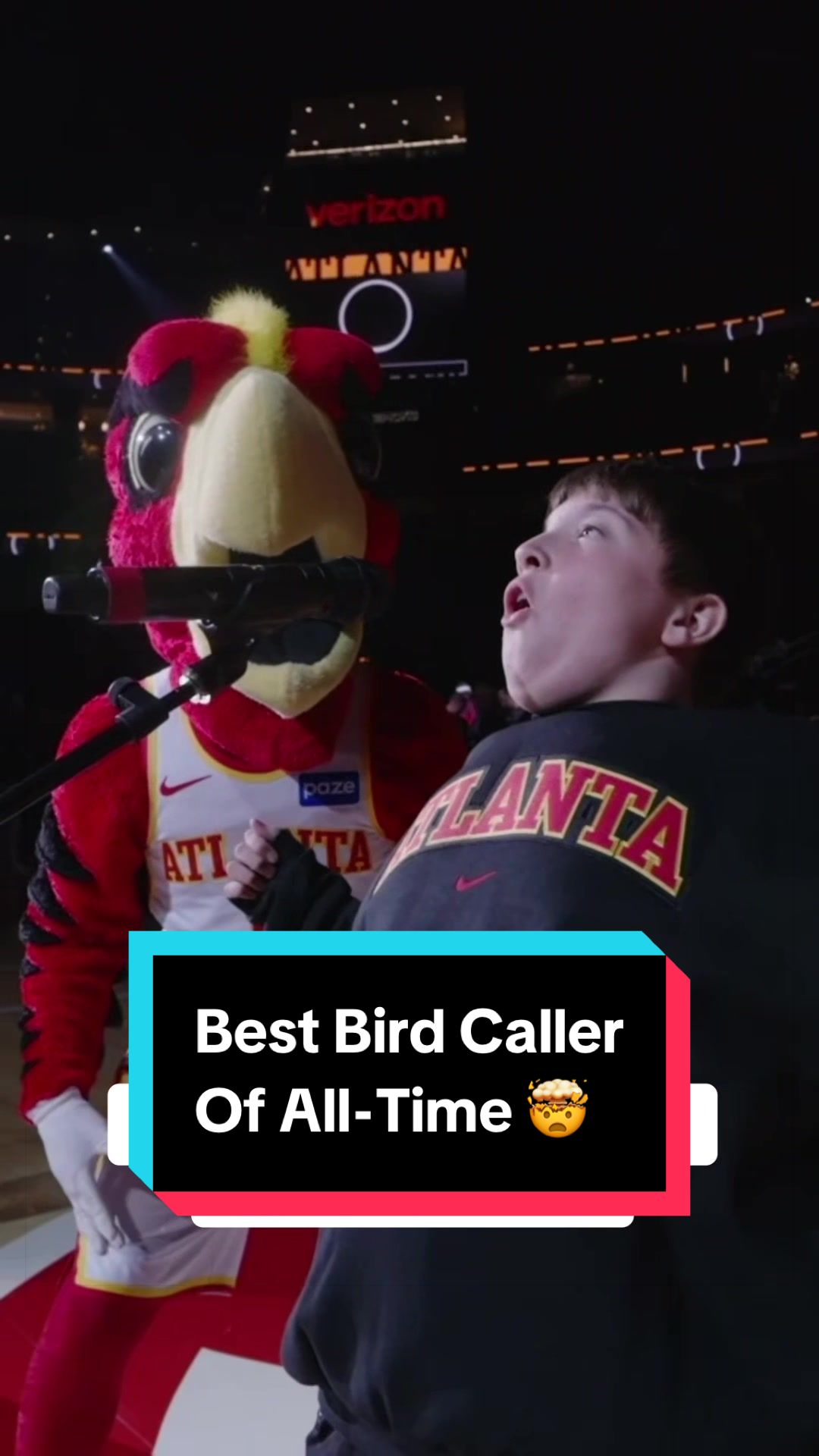 The @Atlanta Hawks brought out Samuel Henderson for the bird calling contest 🤩🙌 