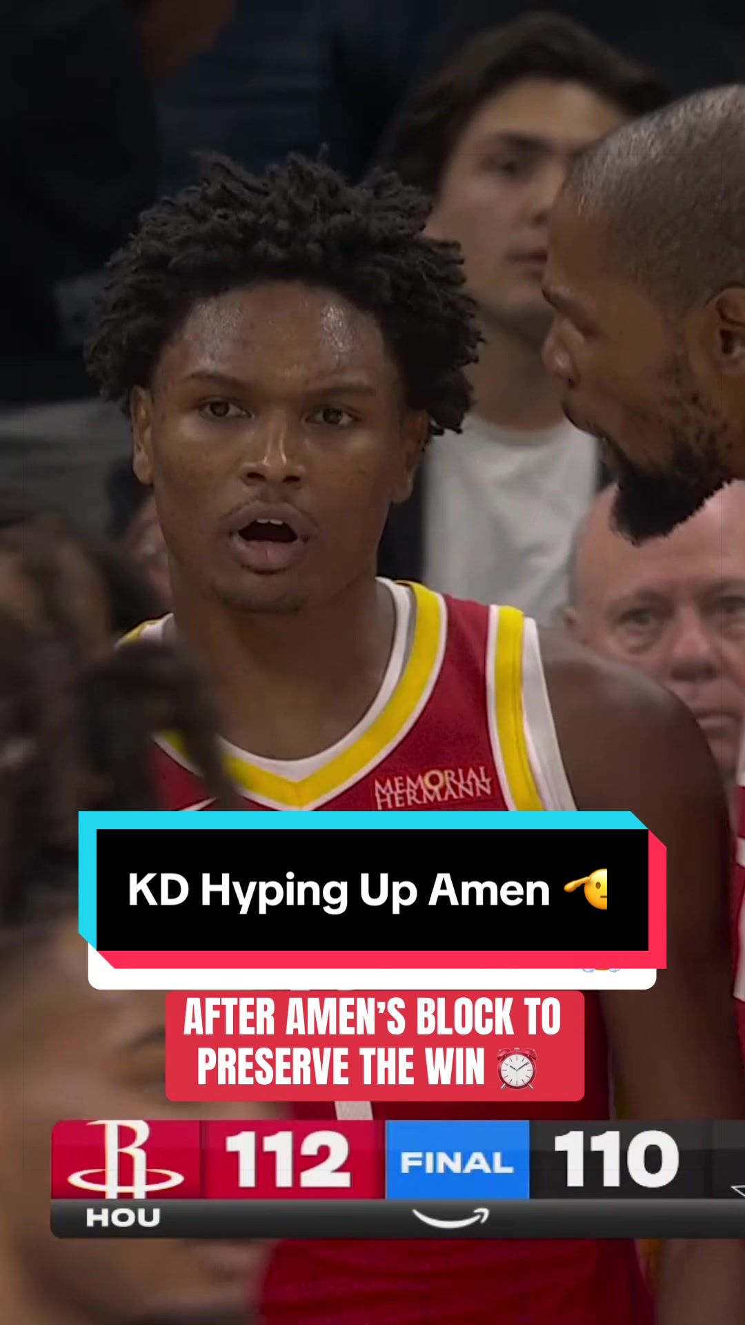 KD recognizing greatness @houstonrockets 🔥 