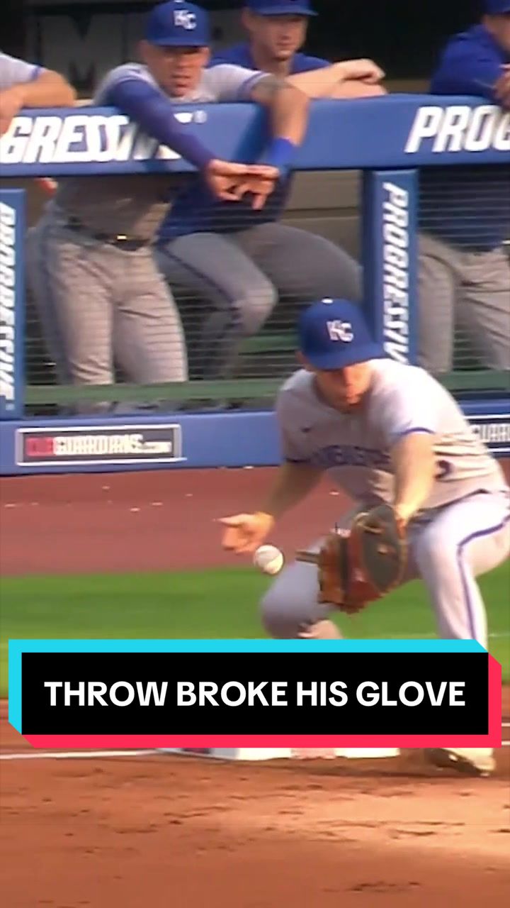 Have you ever seen a baseball glove break mid-play?!