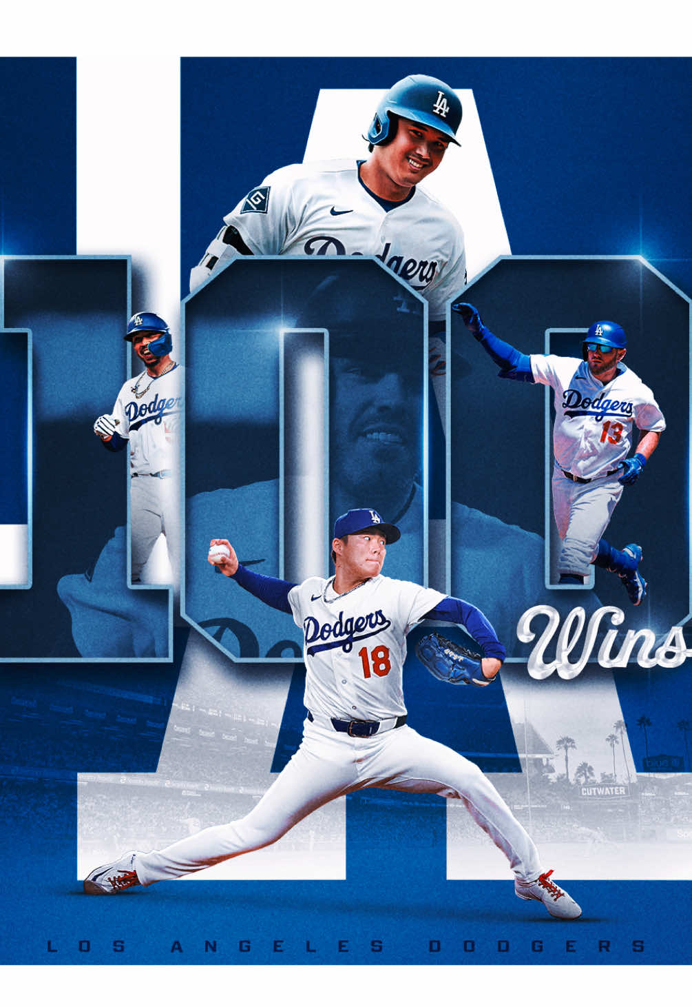 The Dodgers’ comeback win gave them their 4th 100+ win season since 2021 💪