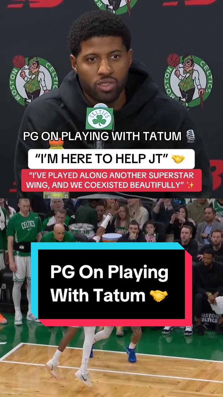 Paul George is looking forward to playing with Jayson Tatum 🤝 ☘️ 
