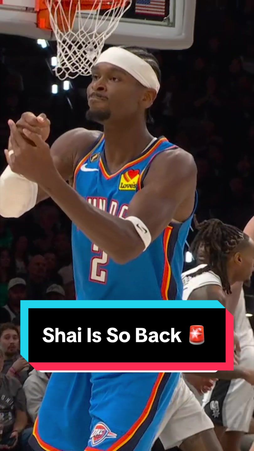 Shai with 16 points and 4 assists heading into the second half of his first game of the season 🌩️ 