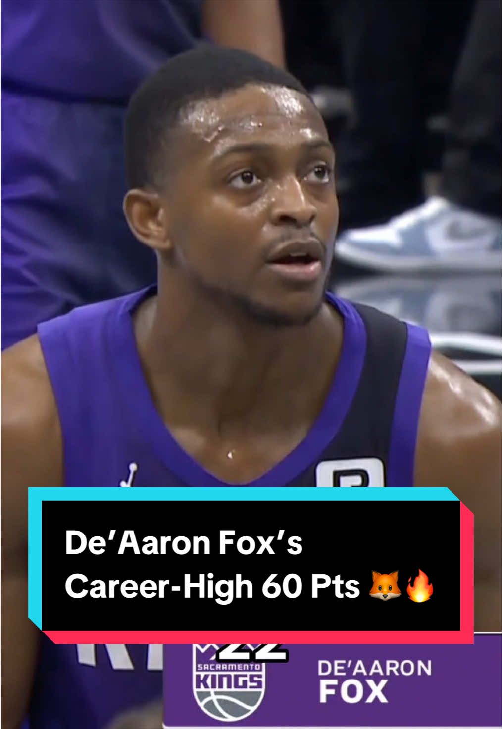 “De’Aaron Fox, Fastest man alive!”🙌 What a performance for Fox, finishing the game with a CAREER-HIGH 60 points! 🤯 