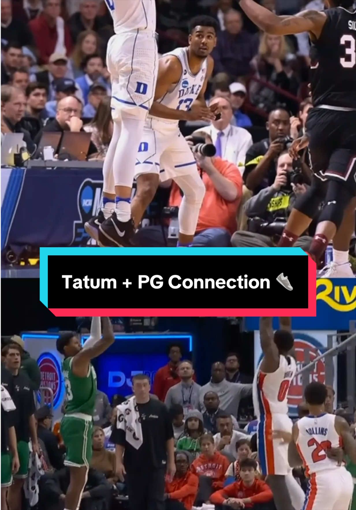 The Tatum + PG connection goes way back ⏮️ Jayson Tatum played in Paul George’s signature shoe in college… now they’re @Boston Celtics teammates! 🤝 