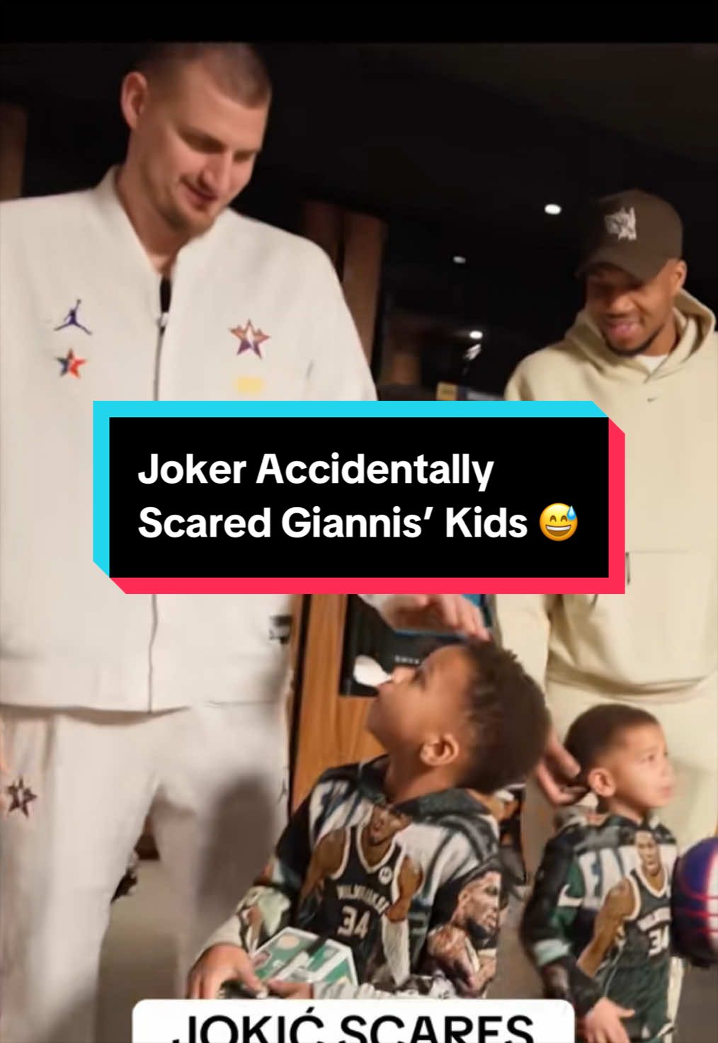 Giannis’ kids were not ready for Jokić 😭 