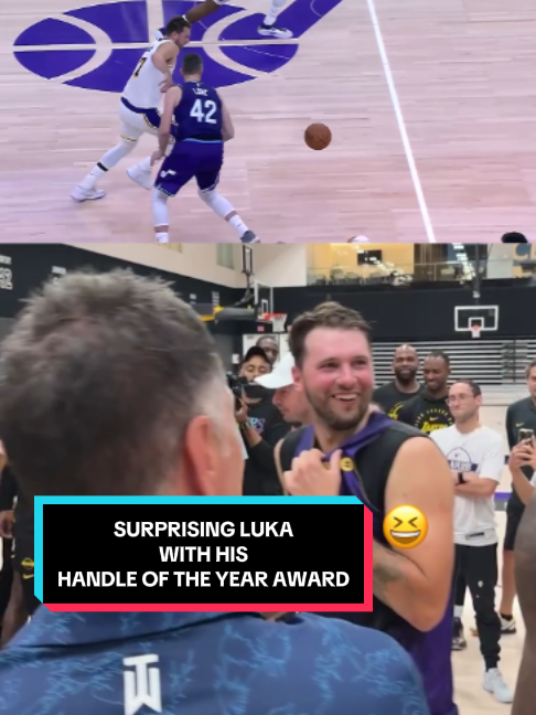 Surprised Luka with his Handle of the Year award 😁 