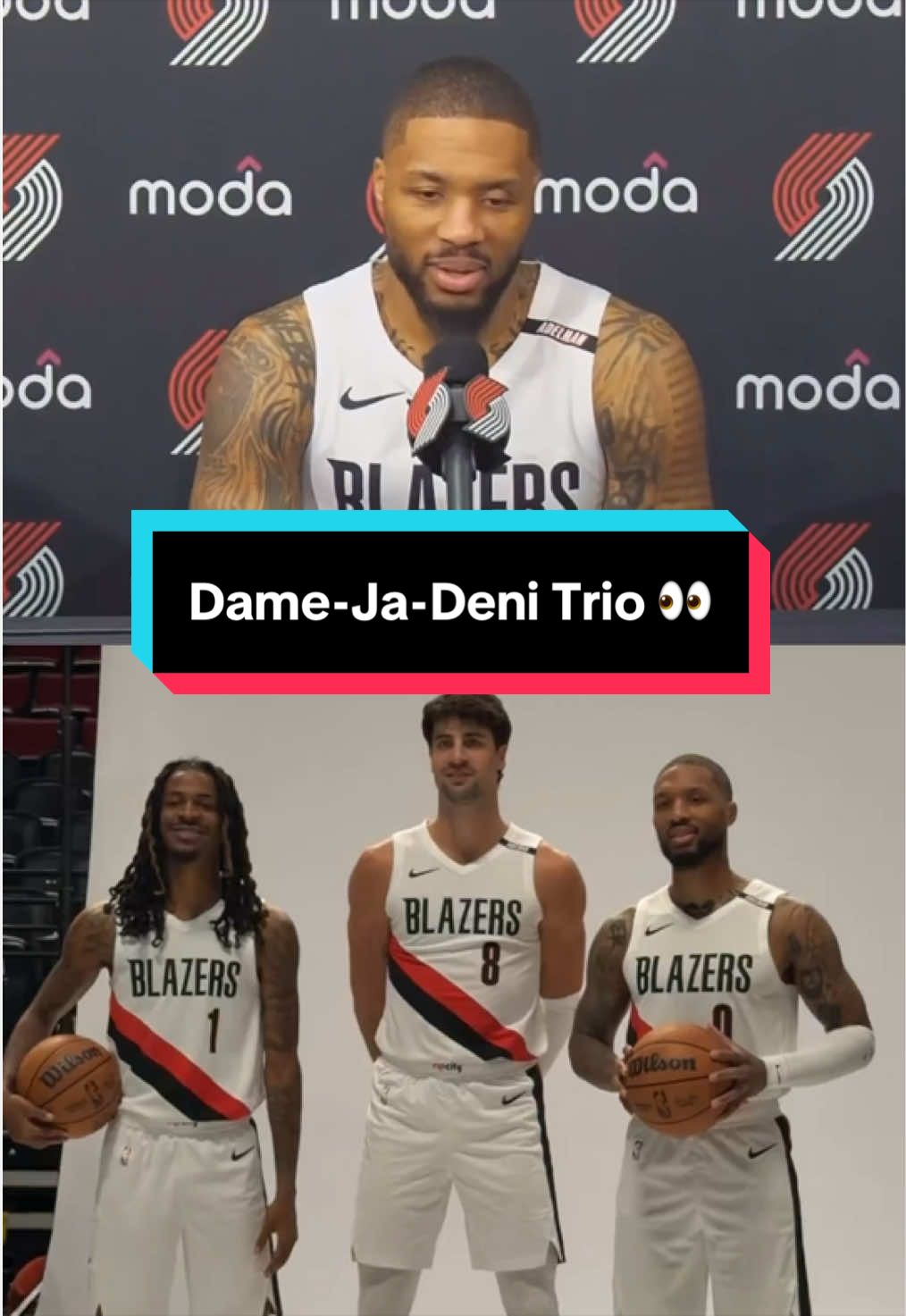 Damian Lillard feeling solid about playing with Ja Morant and Deni Avdija 🤝 (via @Trail Blazers) 