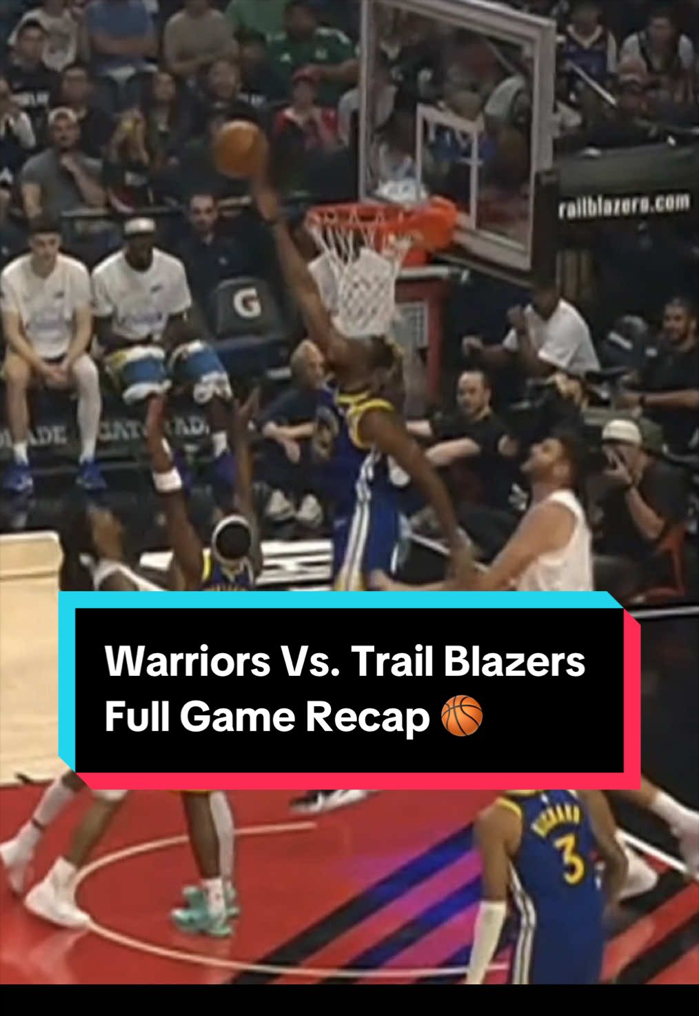 Quick rewind ⏮️. Full recap. Here’s everything from tonight @warriors vs. @Trail Blazers 🏀 