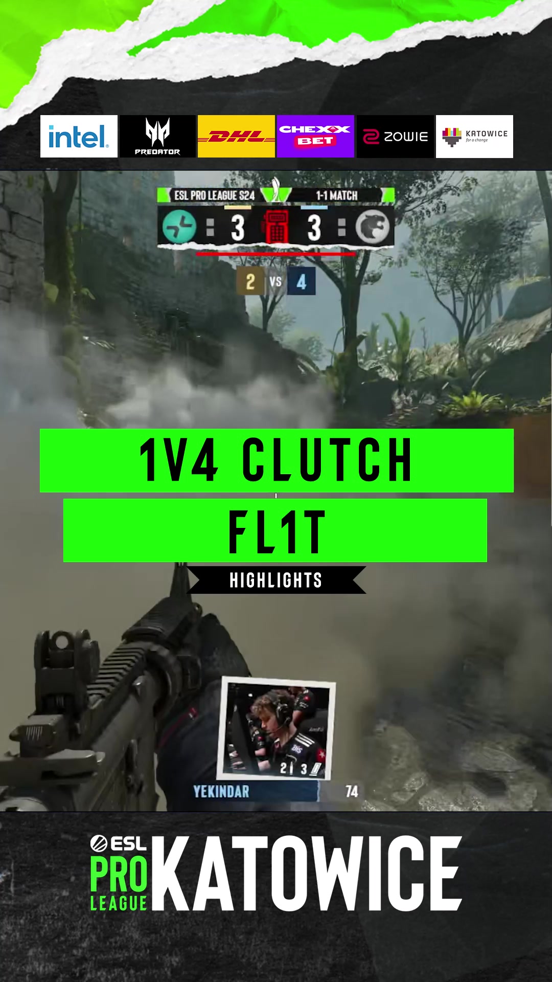 FL1T 1v4 clutch against FURIA 🔥 