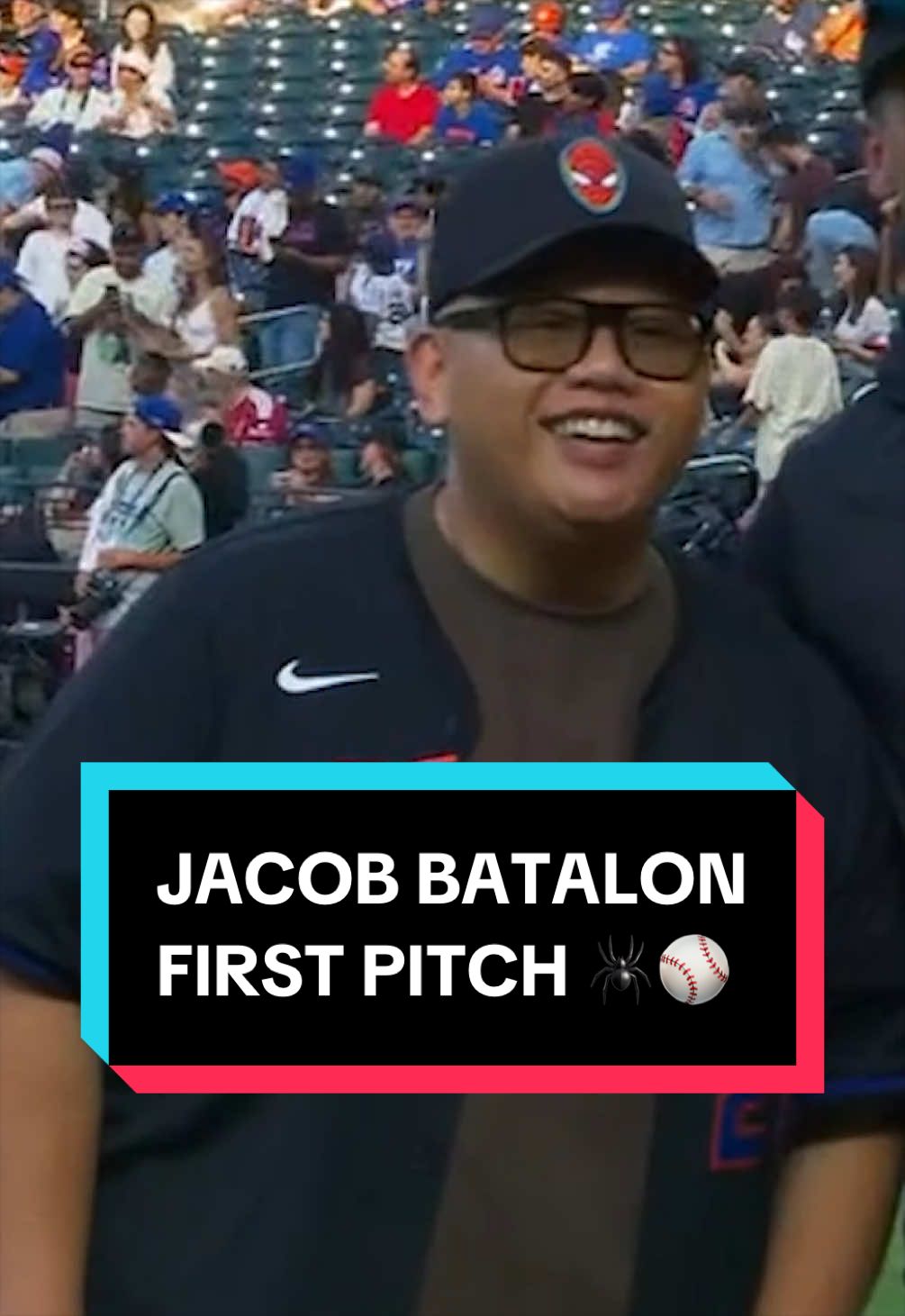 Spider-Man: Brand New Day star Jacob Batalon threw out the first pitch before the Mets game!
