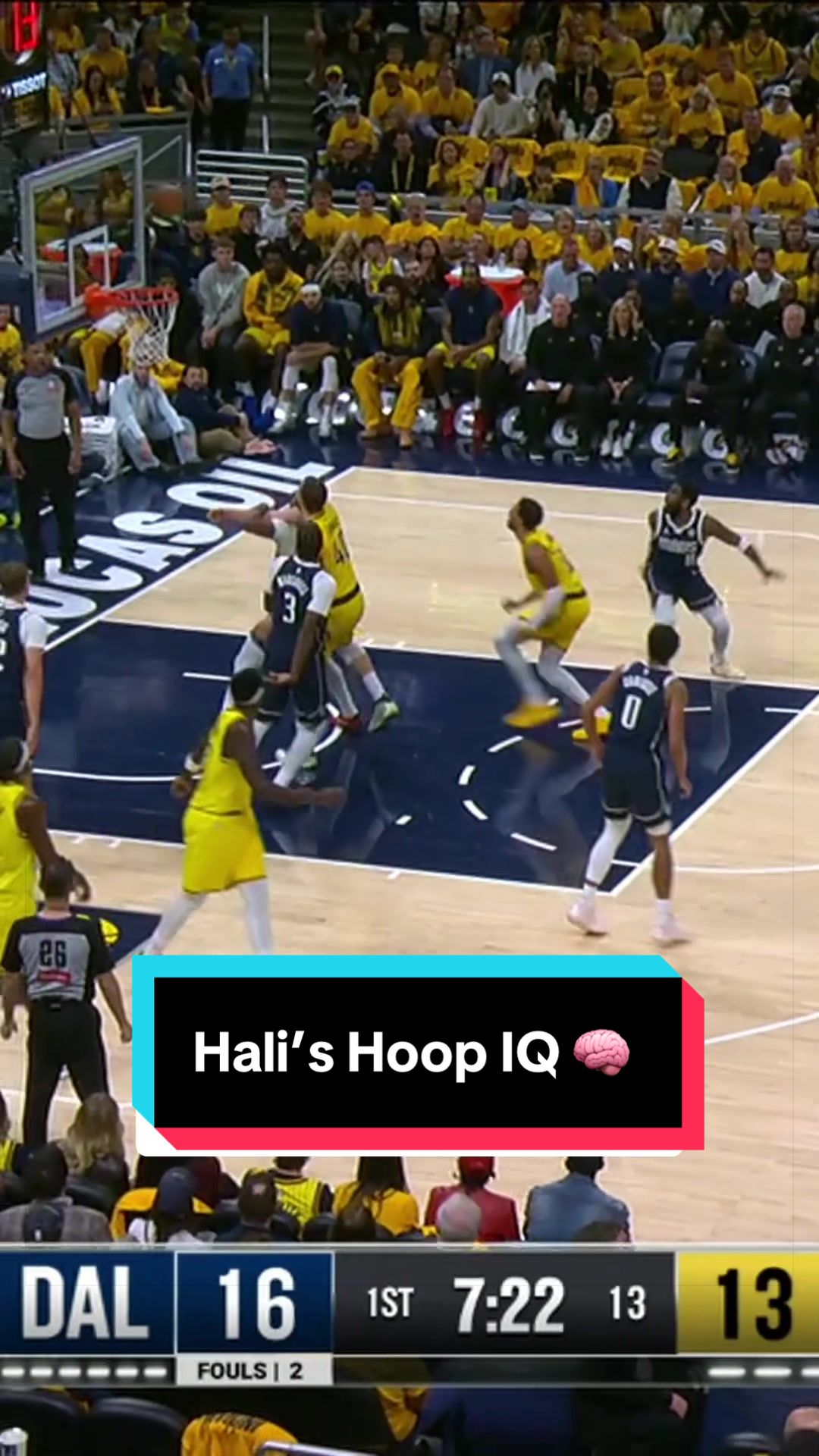 Hali follows his own shot with the self lob off the glass 🪞 🔥 