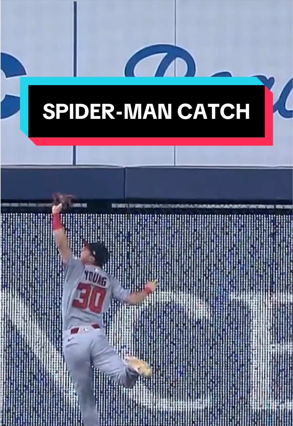 Jacob Young made a Spider-Man catch 🤯