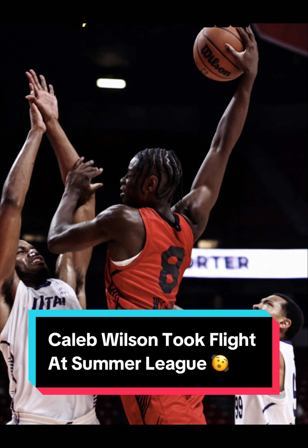Caleb Wilson watching back his INCREDIBLE dunk during Las Vegas Summer League 😤🔥