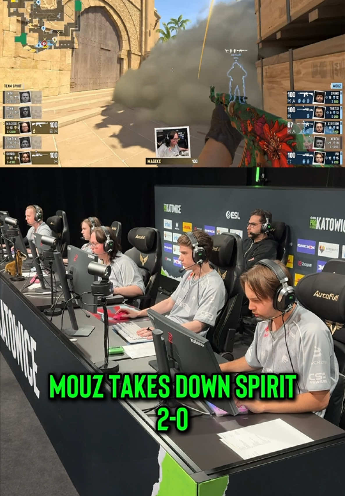 MOUZ SHOCK TEAM SPIRIT WITH A 2-0 😬 