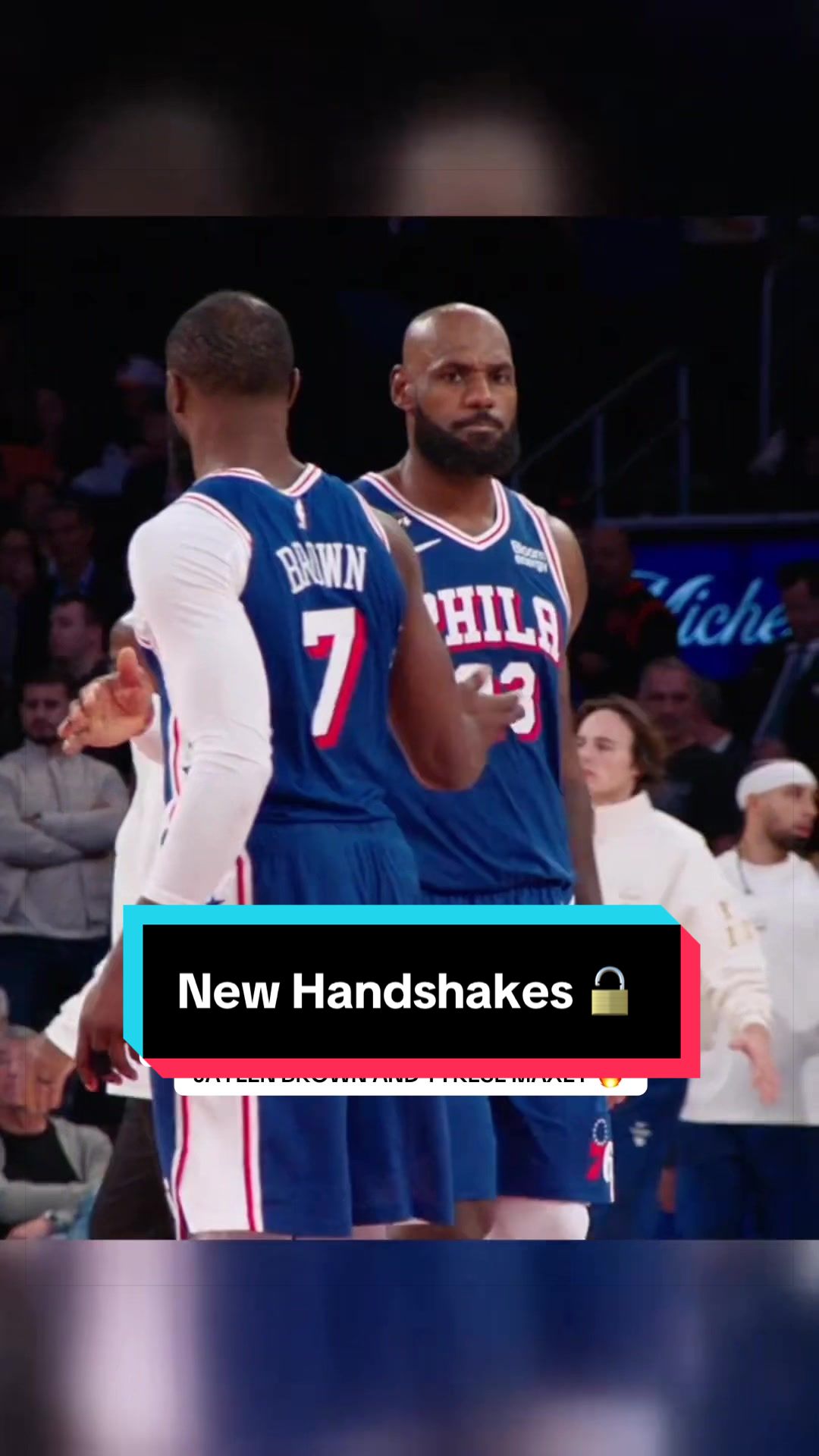 Postgame vibes after a @Philadelphia 76ers win 🤩 