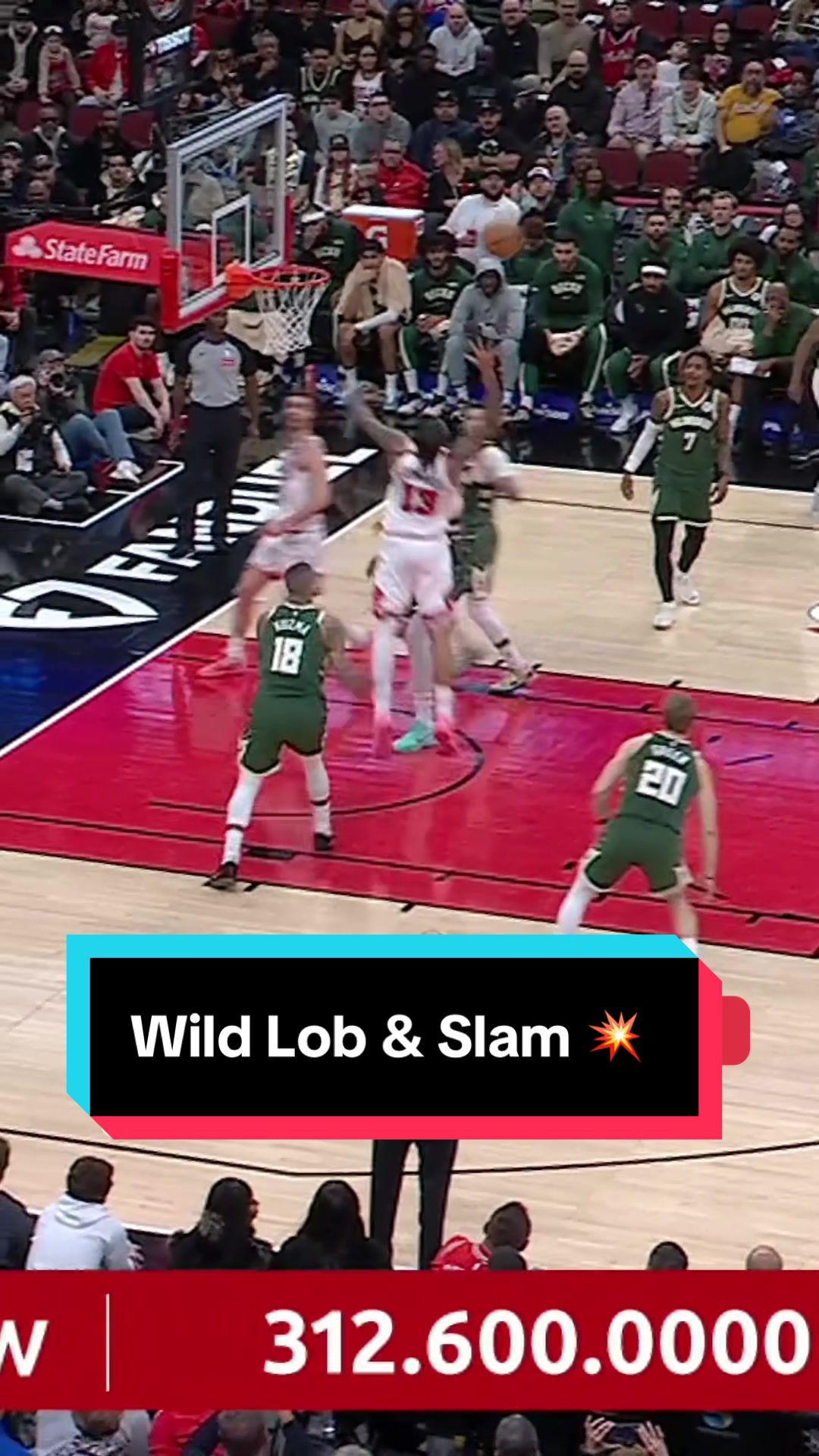 Josh Giddey over-the-head lob.