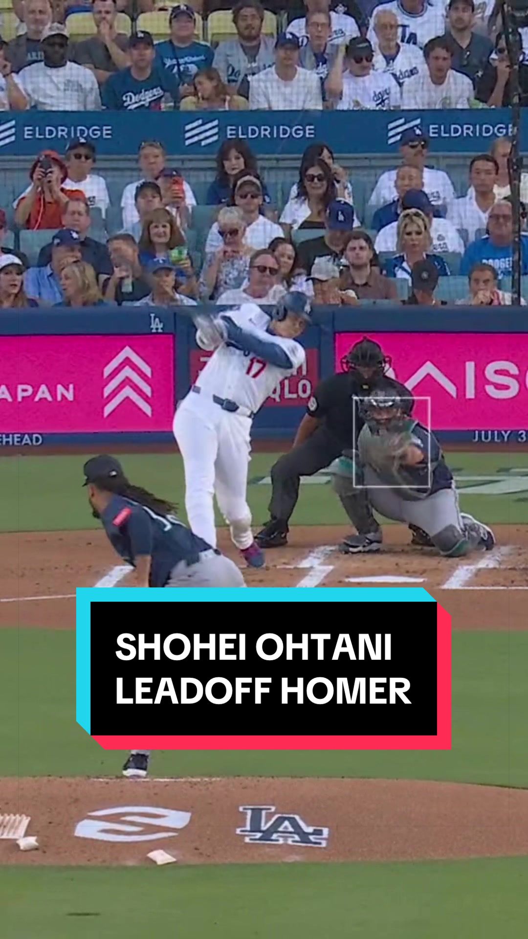 Shohei Ohtani's 23rd home run is a leadoff blast! 