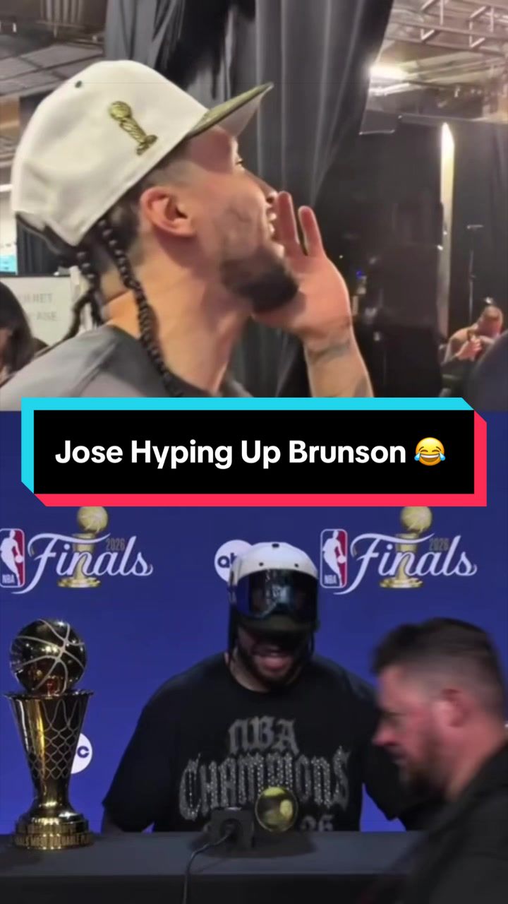 Jose Alvarado hyping up Jalen Brunson… both angles unlocked 🔓 😂 