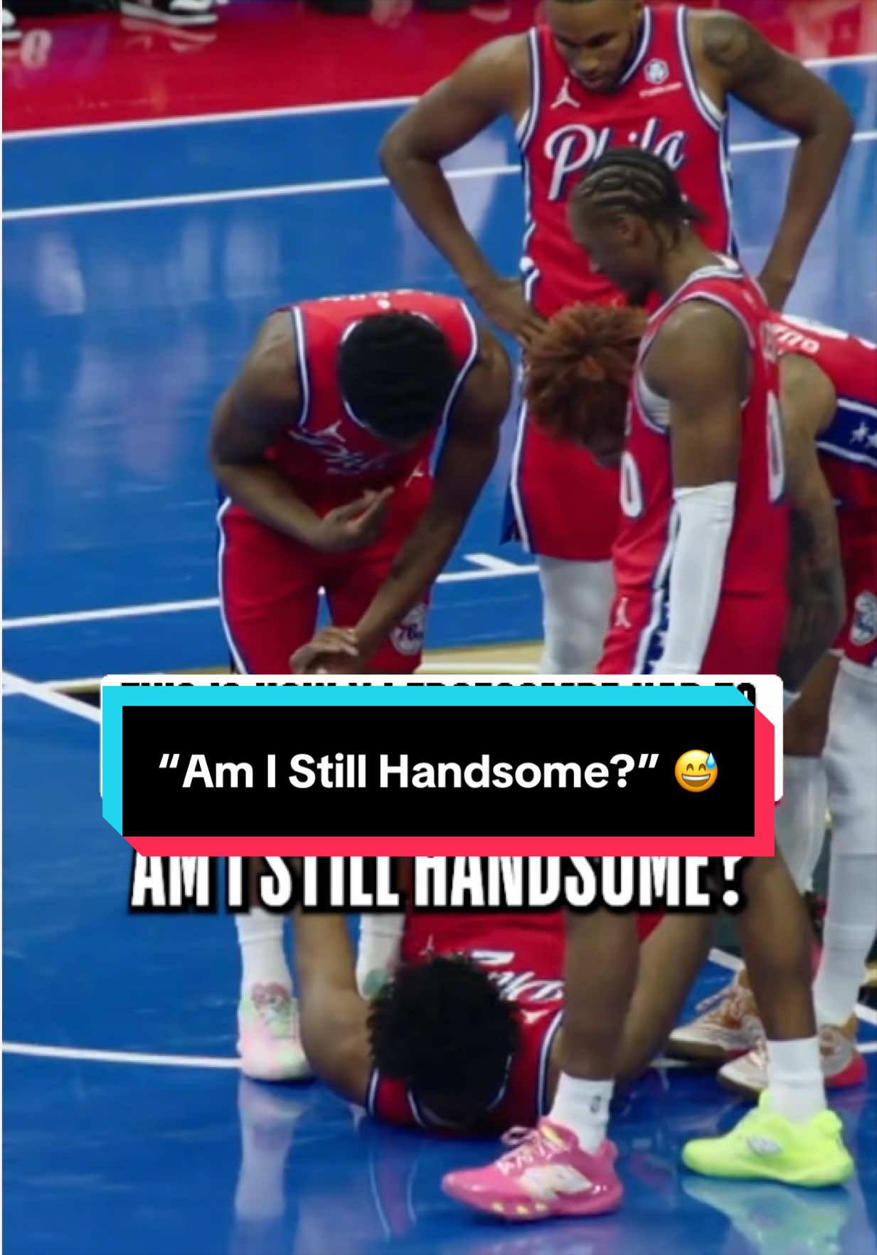 "Look at me... am I still handsome?" If Embiid knows this, he’s all good! 🤣 