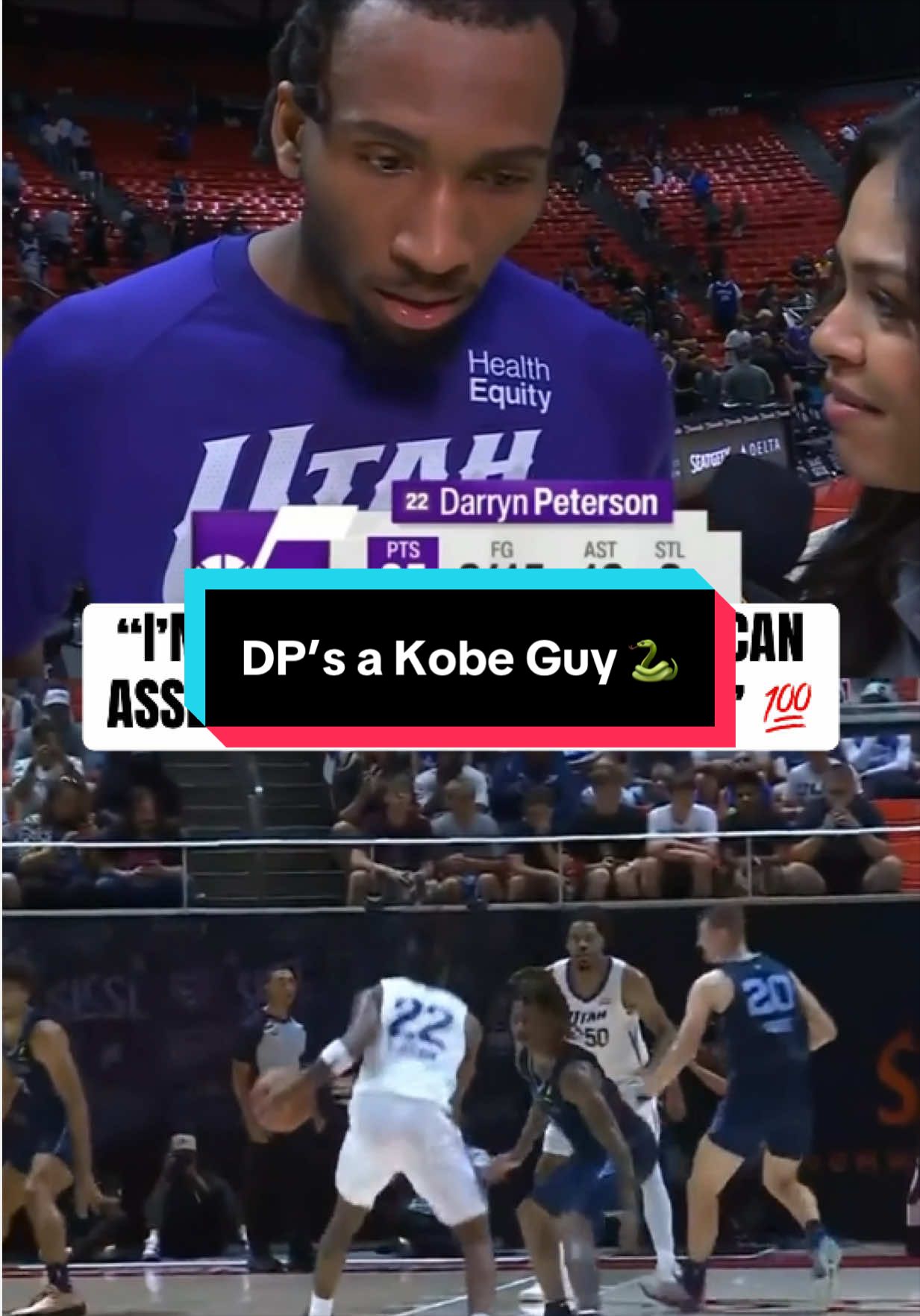 Darryn Peterson (25 PTS) on his ability to thrive in late game situations 👀🐍 