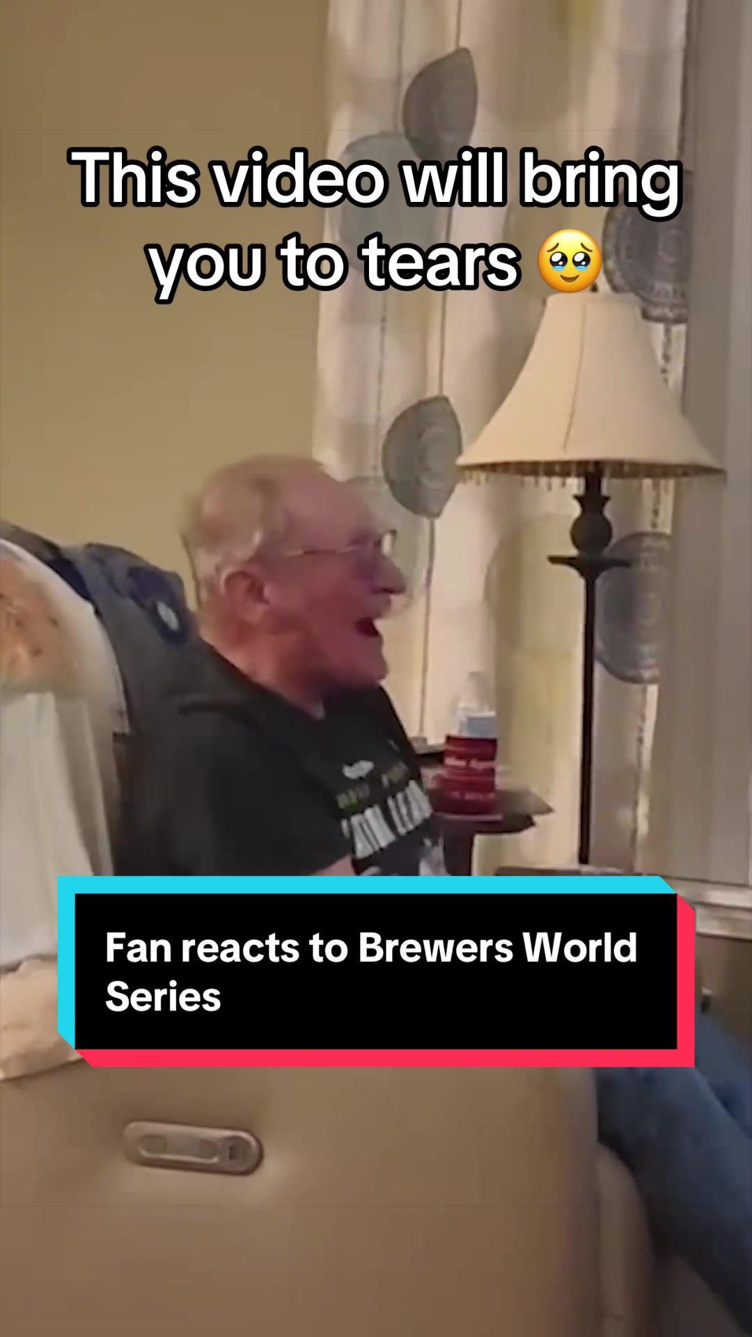 He waited so long for this very moment to see his Brewers win the World Series!