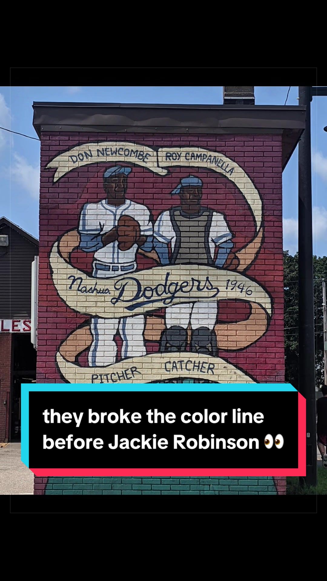 A year before Jackie Robinson broke the color barrier in MLB, two other future Dodgers greats - future Cy Young winner Don Newcombe, and three-time MVP winner Roy Campanella - broke the color barrier in American pro baseball