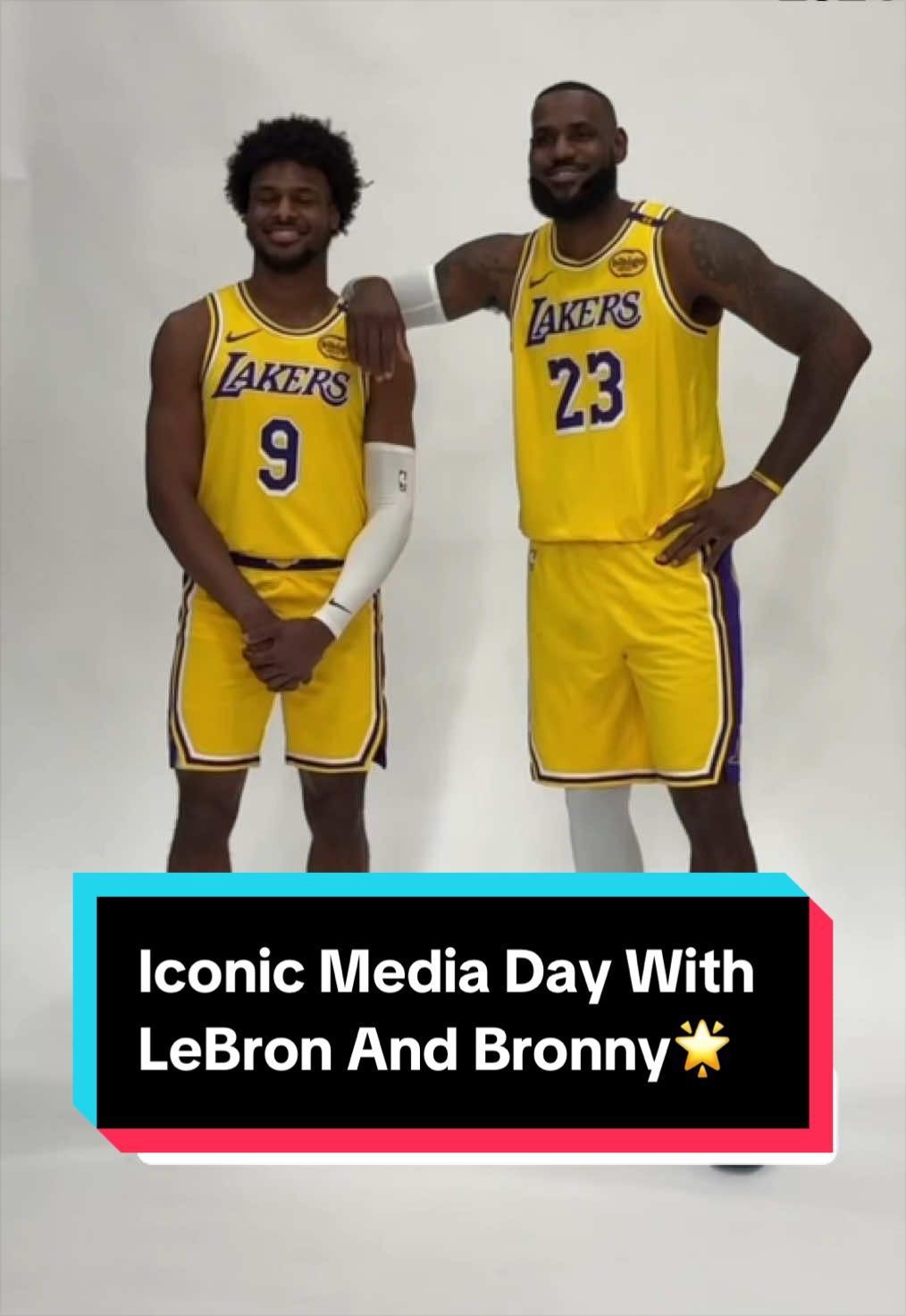 What a moment for the books! The first father-son duo to team up in NBA History 📖🔥 Will this ever happen again? 👀 