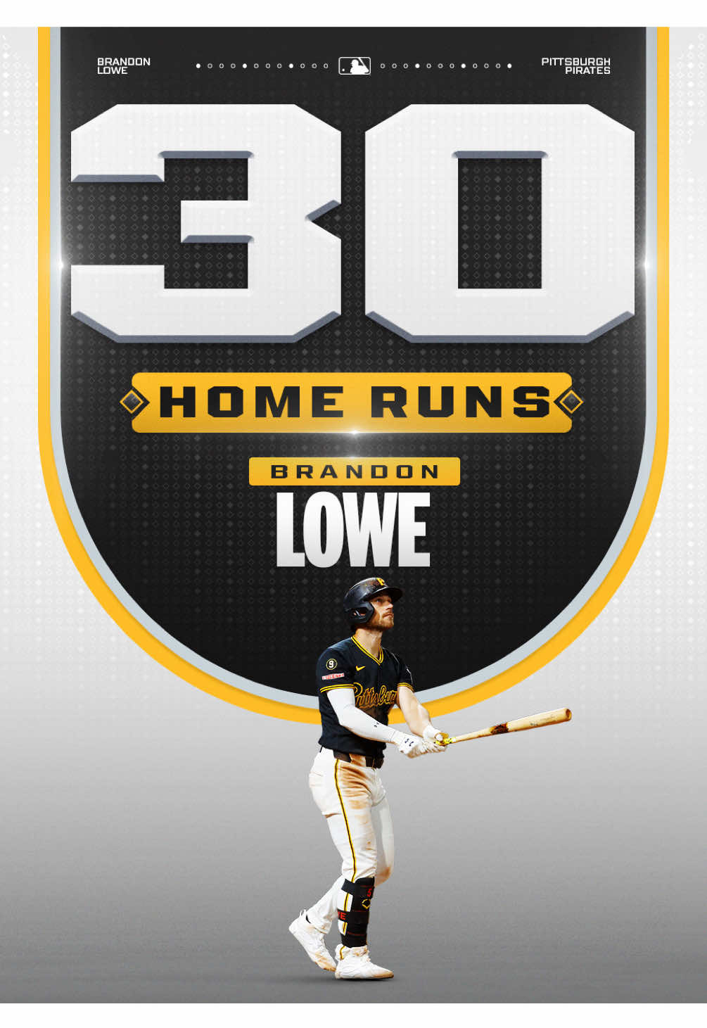 Brandon Lowe has the first @Pittsburgh Pirates 30-HR season since Josh Bell in 2019! 