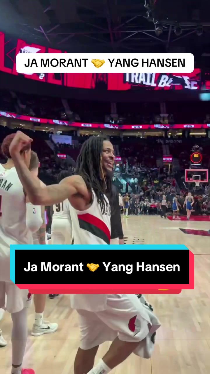 Ja Morant and Yang Hansen are a vibe 😂 
