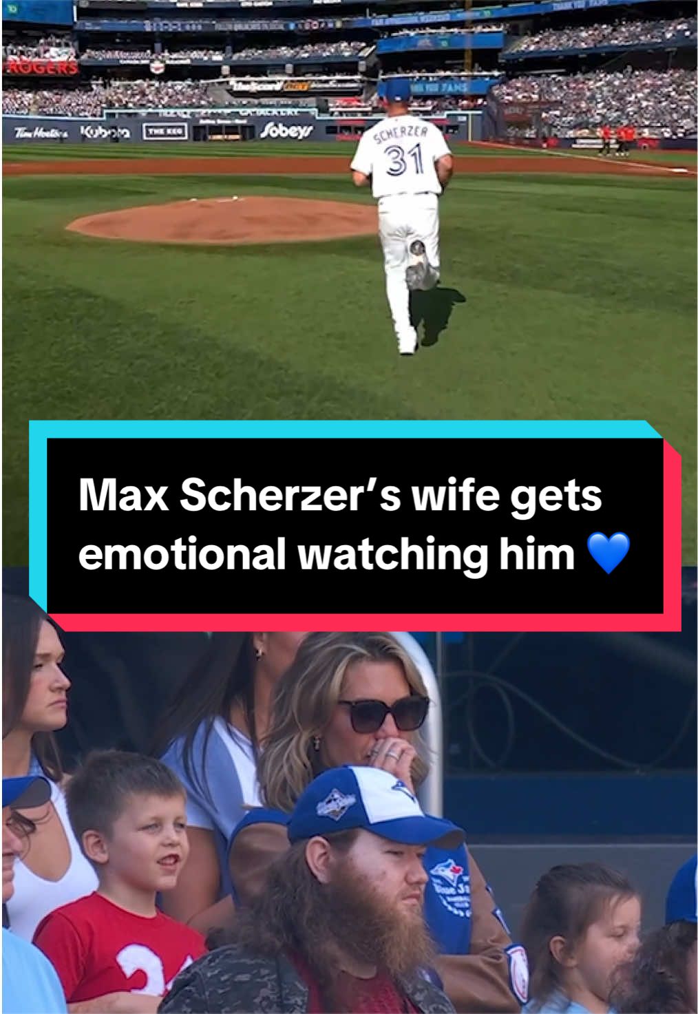 The entire Scherzer family showed up to support him in what could be his final start 🫂
