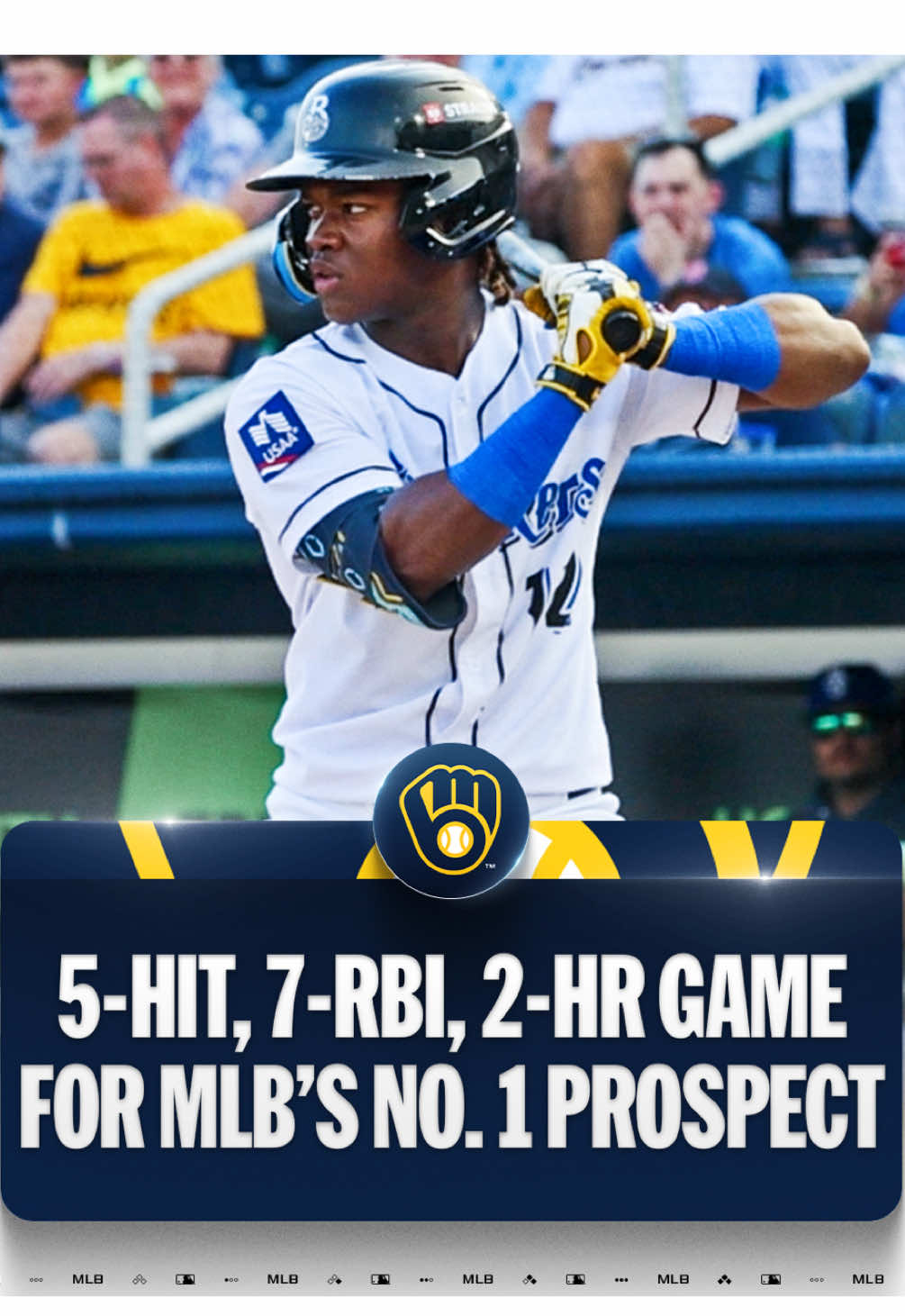 MLB's No. 1 prospect Jesús Made hit a grand slam to cap off a career night! 
