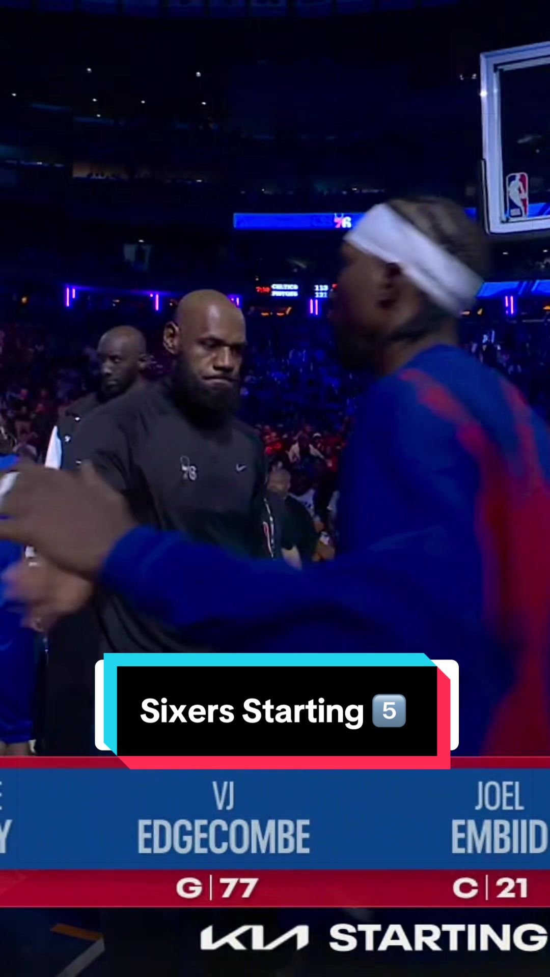 Here come your @Philadelphia 76ers starting 5️⃣ 👏 