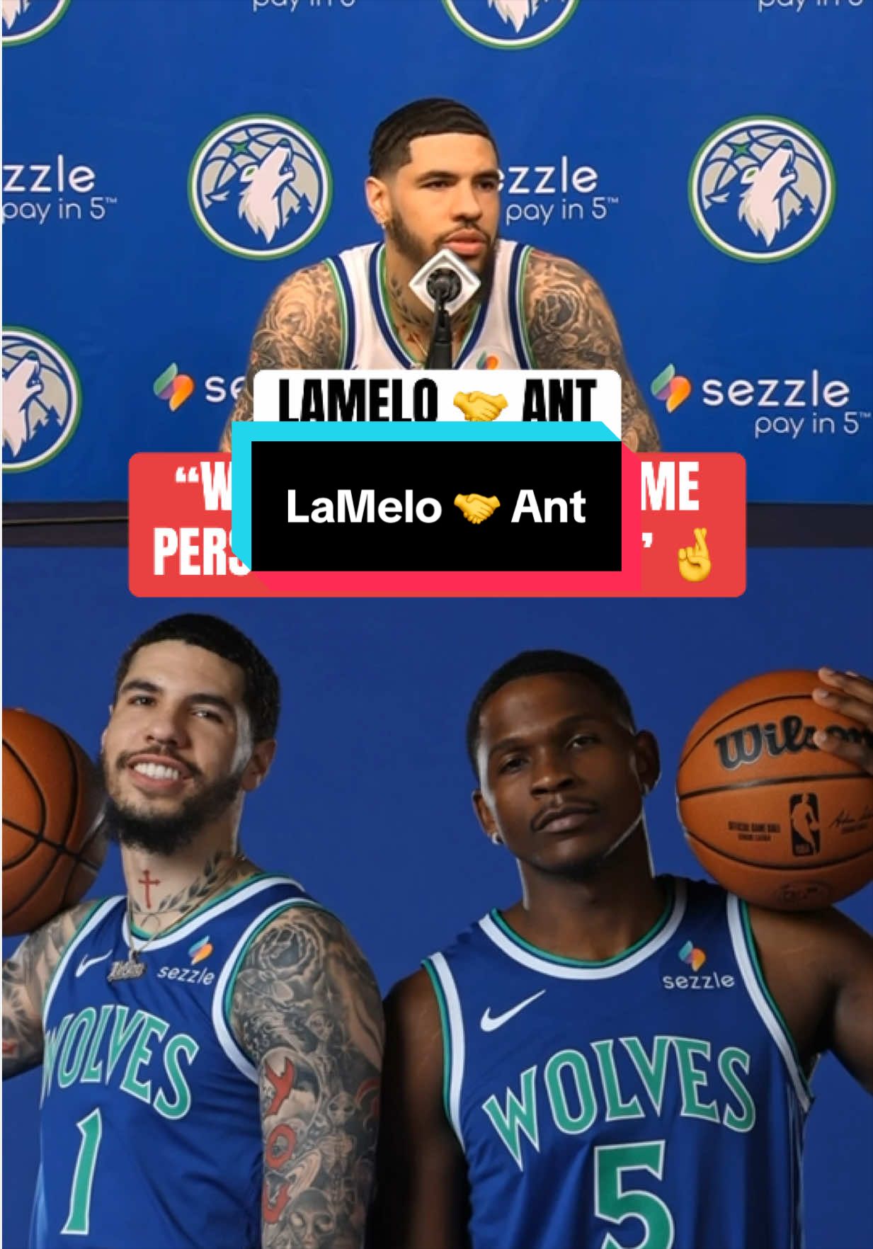 “We gon’ be straight!” 💯 LaMelo is ready to get on the court with Anthony Edwards 🏀 