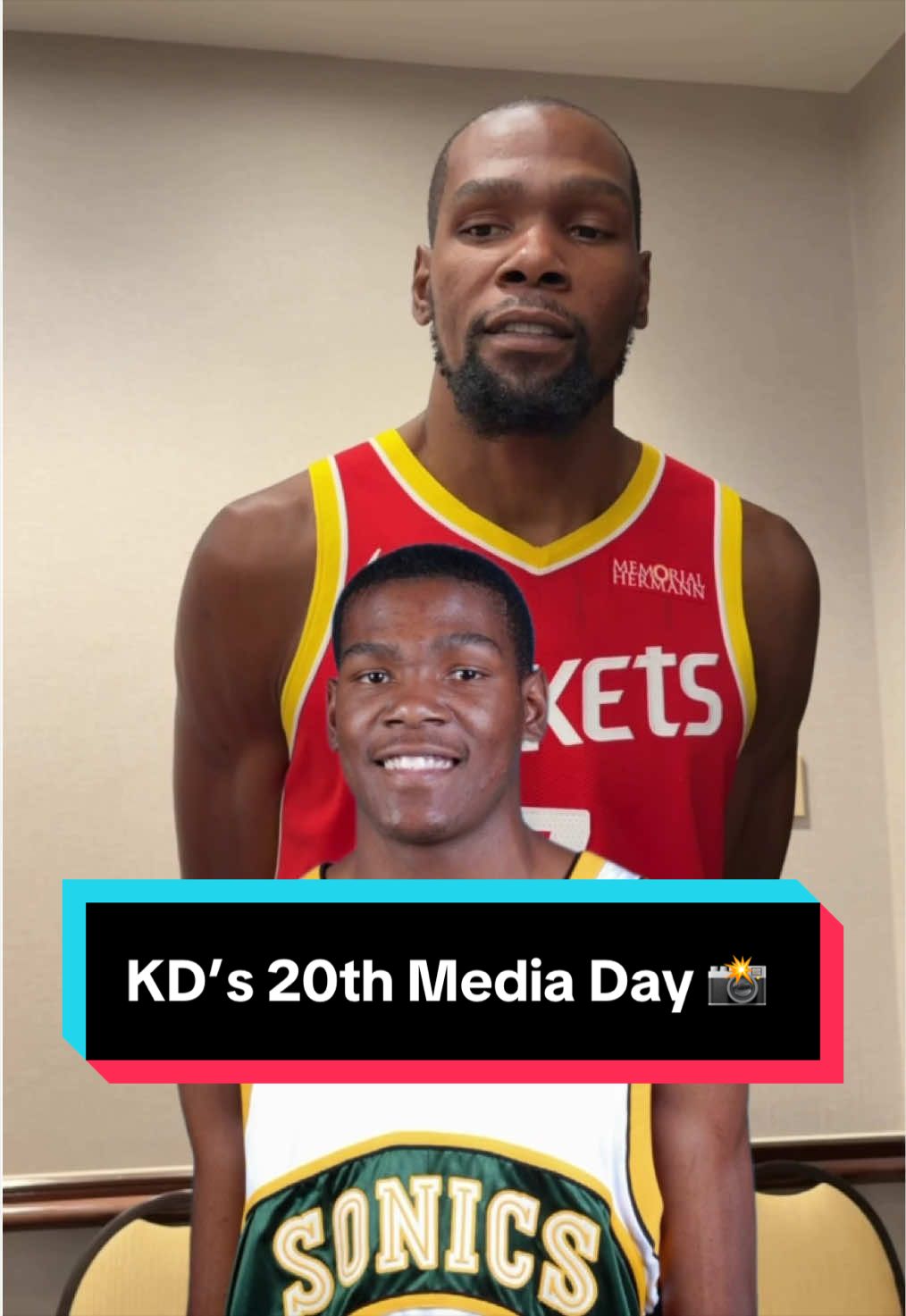 Kevin Durant on his ✌️✊th (20th) NBA Media Day - and reminiscing on his first 🥲📸😁