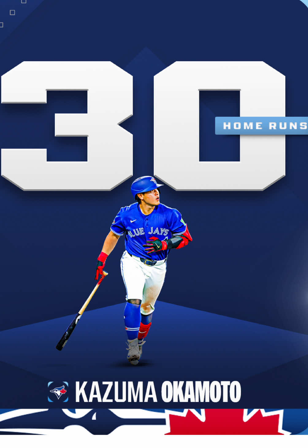 Kazuma Okamoto becomes the 5th Japanese-born player to hit 30 homers in a Major League season!