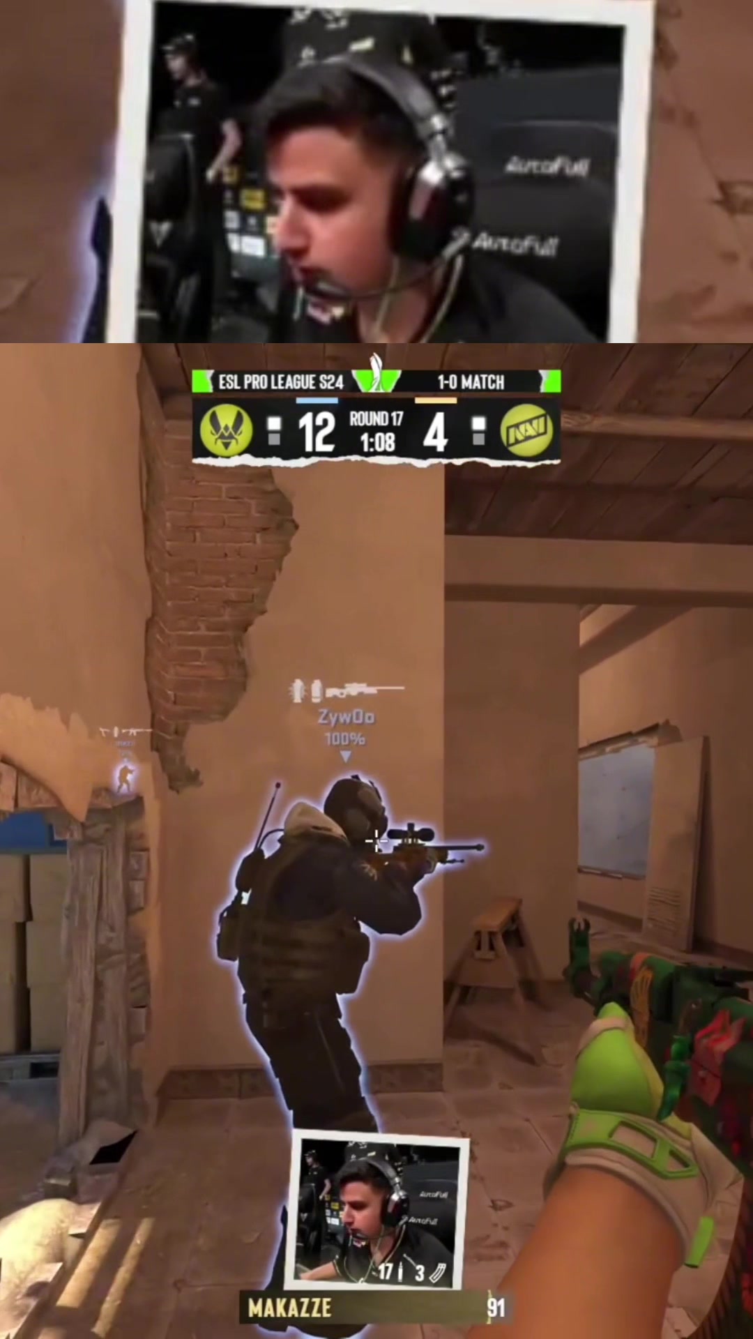 You can’t kill ZywOo from behind ❌